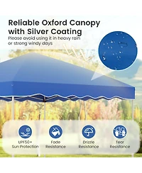 Foldable Pop-up Canopy Tent with Wheeled Carry Bag for Easy Outdoor Setup