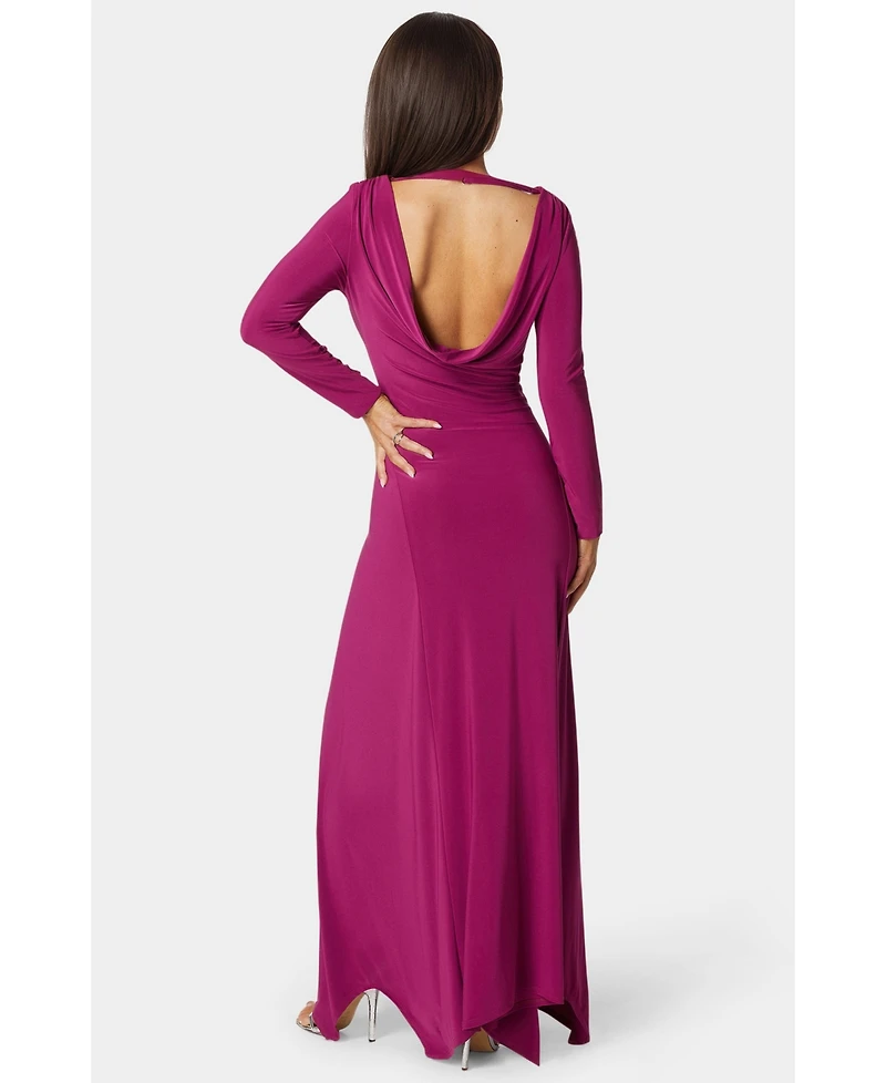 Bebe Women's Jersey Cowl Back Maxi Dress