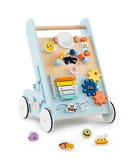 Slickblue Kids Walker Push and Pull Learning Activity Center with Wheels 1+ Years Old