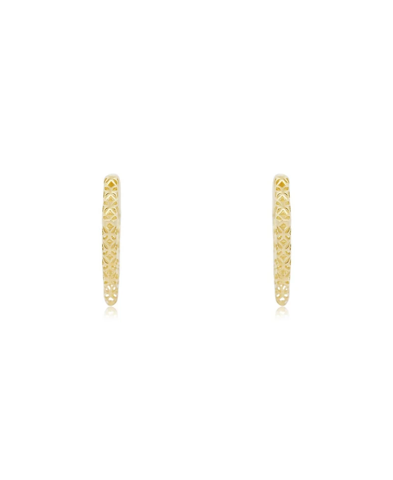 The Lovery Geometric Gold Hoop Earrings 14k Gold