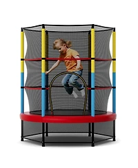 Mini Trampoline for Kids with Safety Enclosure Net for Indoor Outdoor