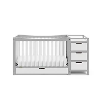 Graco Remi All-in-One Convertible Crib with Drawer and Changer (Pebble Gray)