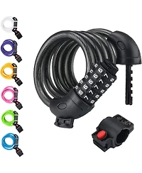 Nakto Bike Lock, Feet Bicycle Cable