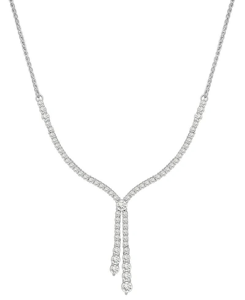 Wrapped in Love Diamond Lariat Necklace (2 ct. t.w.) in 14k White Gold, 16-3/4" + 2" extender, Exclusively at Macy's