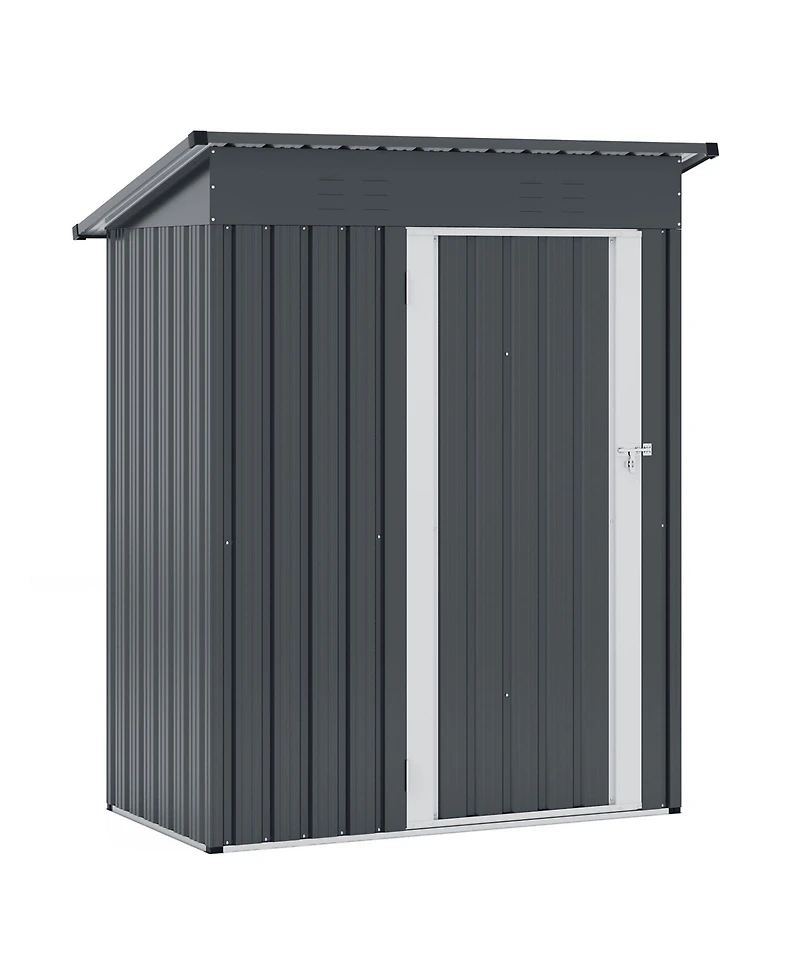 Slickblue Outdoor Storage Shed with Sloped Roof and Lockable Door