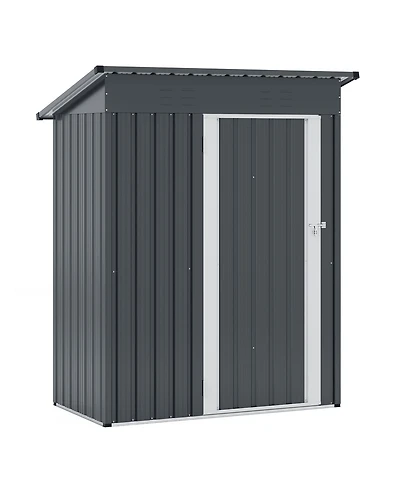 Slickblue Outdoor Storage Shed with Sloped Roof and Lockable Door