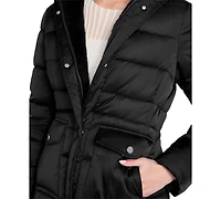 Guess Women's Hooded Faux-Fur-Lined Puffer Coat