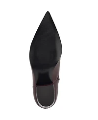 Nine West Women's Savie Leather Block Heel Booties