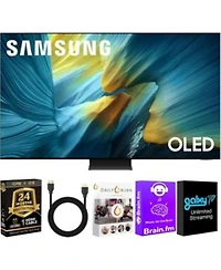 Samsung Oled S95f 55 Inch Qd Oled 4k Smart Tv With Quantum Dot Hdr Pro Glare Free Screen 165hz Refresh Rate Dolby Atmos Alexa Built In Uax Hdmi Cable Cps 2 Year Protection Plan Streaming Bundle Qn55s95fafxza