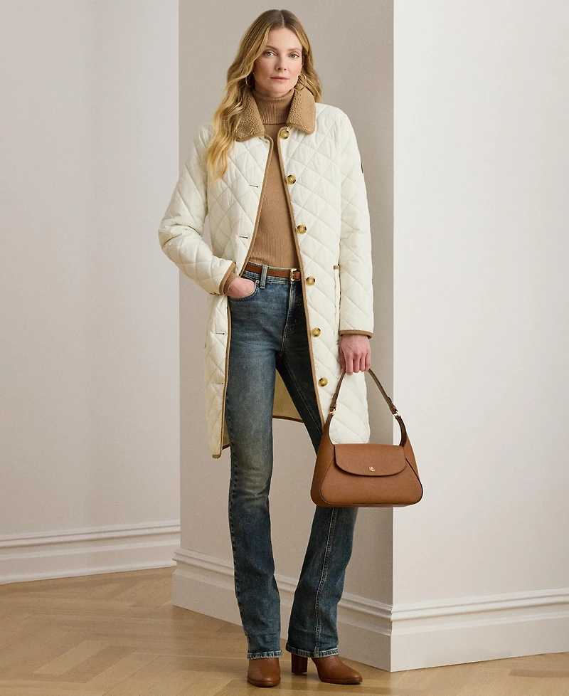 Lauren Ralph Lauren Women's Faux-Fur-Collar Quilted Jacket