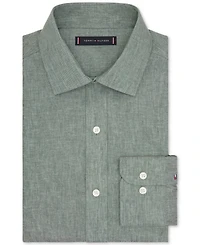 Tommy Hilfiger Mens Regular Fit Linen Dress Shirt