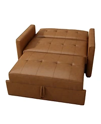 Gold Sparrow 51" Faux Leather Chandler Convertible Loveseat Bed, Created for Macy's
