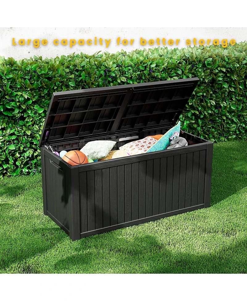 Mondawe 180 Gallon Weather Resistant Outdoor Storage Box For Decks