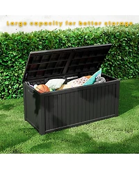 Mondawe 180 Gallon Weather Resistant Outdoor Storage Box For Decks