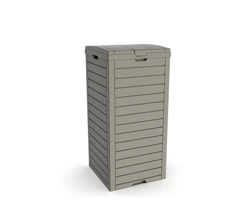 Mondawe 31 Gallon Large Outdoor Trash Can with Lid and Liquid Drawer