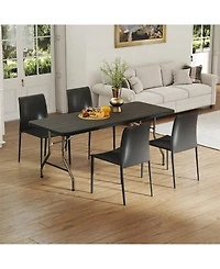 Sugift 6ft Rectangular Folding Table Fold-in-Half Long Party Table Collapsible Portable Table