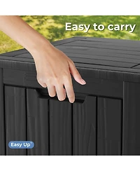 Mondawe 31 Gallon Outdoor Garden Resin Storage Deck Box