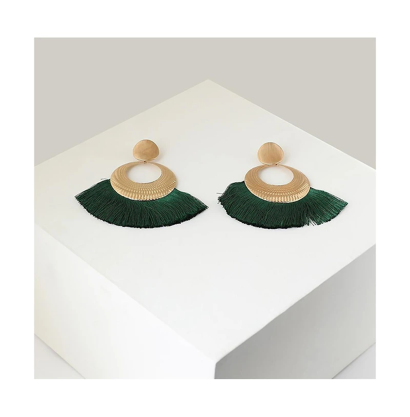 Sohi Women's Tassel Drop Earrings