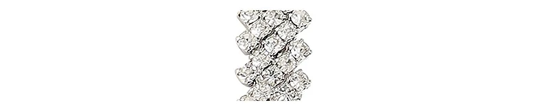 Sohi Women's Silver Circular Bling Drop Earrings