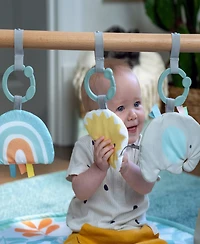 Ingenuity Infant Sun Valley Wooden Toy Arch Baby Play Mat