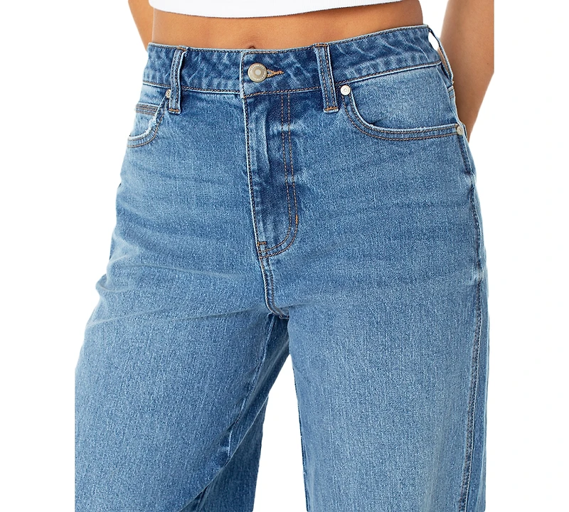 Celebrity Pink Juniors' High Rise Baggy Wide-Leg Curvy Jeans