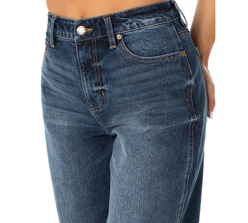Celebrity Pink Juniors' High Rise Baggy Wide-Leg Curvy Jeans