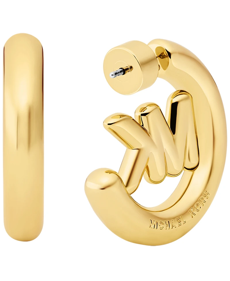 Michael Kors Logo Hoop Earrings