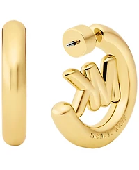 Michael Kors Logo Hoop Earrings