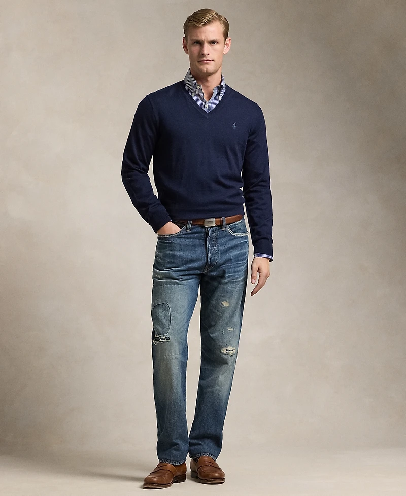 Polo Ralph Lauren Men's Washable Wool V-Neck Sweater