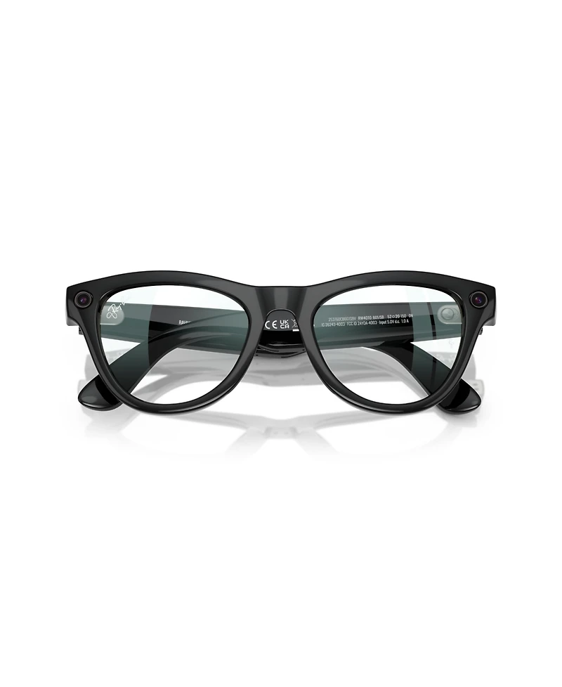 Unisex Ray-Ban Meta Skyler Blue Light Ai Sunglasses, RW4010