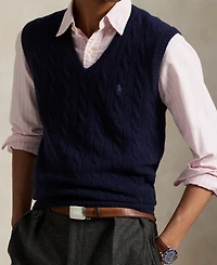 Polo Ralph Lauren Men's Cable-Knit Wool-Cashmere Sweater Vest