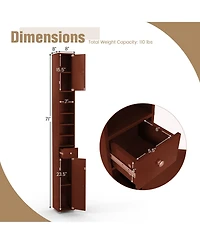 Volenca Freestanding Slim Bathroom Cabinet with Drawer and Adjustable Shelves