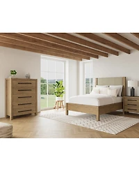 Davie 3-Pc. Full Set (Upholstered Bed, Chest & 3-Drawer Nightstand)