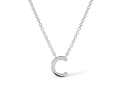 Ana Luisa Silver Initial Necklace - Letter