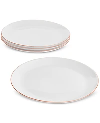 Arch Studio Opal Glass Rust Rim Dinner Plate, Set of 4, Exclusively at Macy's