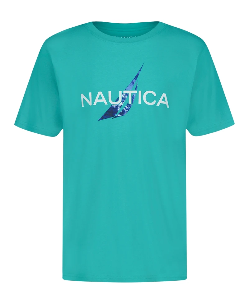 Nautica Big Boys Ocean Lockup Short Sleeve T-Shirt