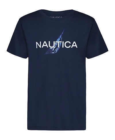 Nautica Big Boys Ocean Lockup Short Sleeve T-Shirt