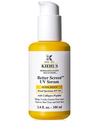 Kiehl's Since 1851 Better Screen Uv Serum Spf 50+ With Collagen Peptide, 3.4 oz.