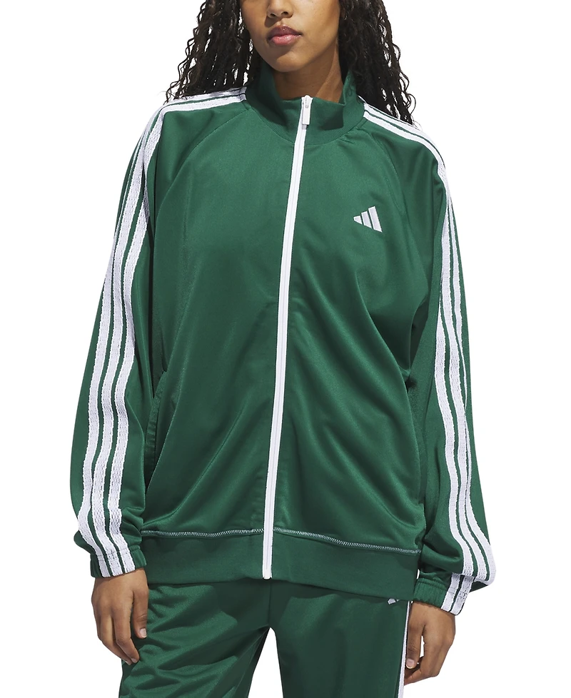 adidas Women's Zip-Front Long-Sleeve Logo Track Jacket
