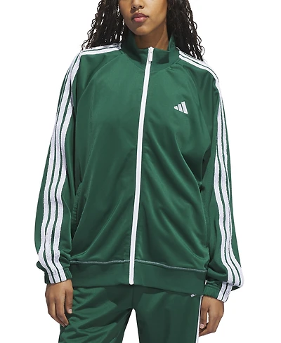 adidas Women's Zip-Front Long-Sleeve Logo Track Jacket