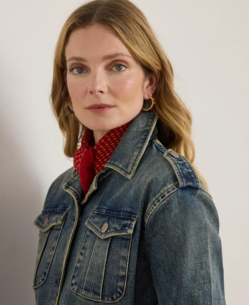Lauren Ralph Women's Belted Denim Field Jacket