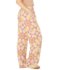 Roxy Juniors' Precious Cargo Printed Wide-Leg Pants