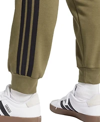 adidas Men's Essentials Regular-Fit 3-Stripes Fleece Joggers