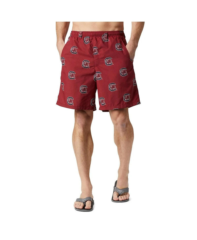 Columbia Men's Garnet South Carolina Gamecocks Backcast Iii Printed Shorts
