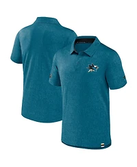 Fanatics Men's Teal San Jose Sharks Authentic Pro Jacquard Polo Shirt
