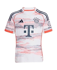 Adidas Big Boys and Girls White Bayern Munich 2025/26 Away Replica Jersey