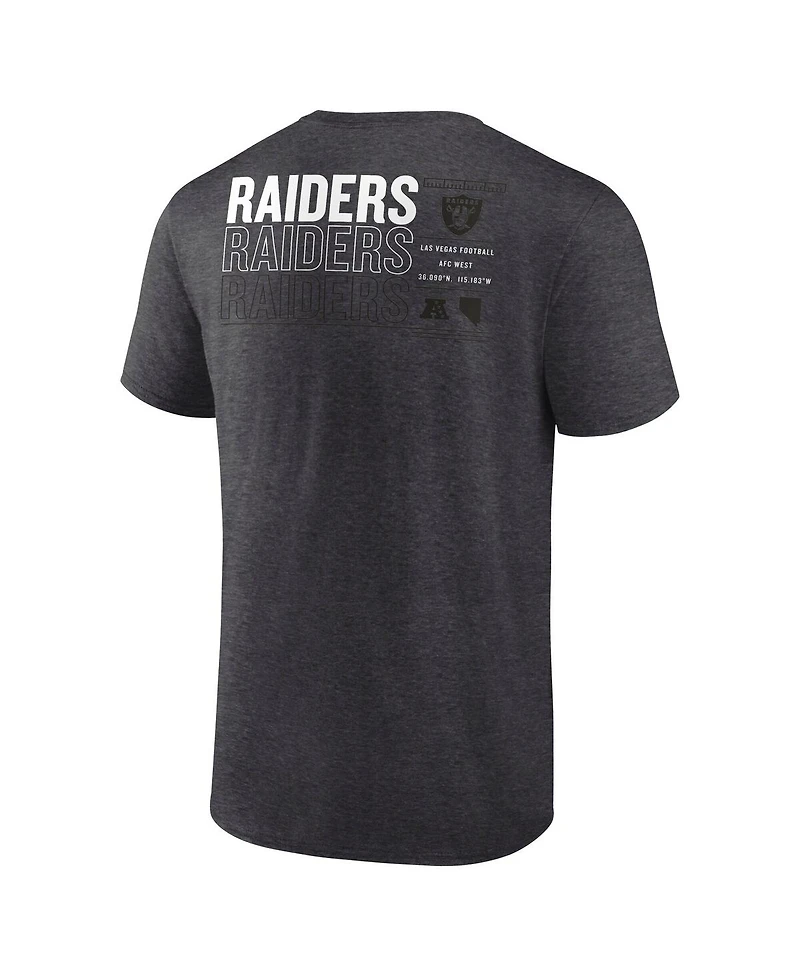 Fanatics Men's Charcoal Las Vegas Raiders Repeat Stats T-Shirt
