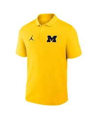 Jordan Men's Maize Michigan Wolverines Primetime Victory Primary Logo Performance Polo Shirt
