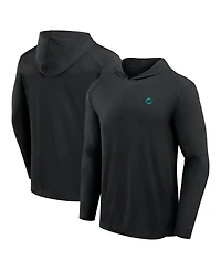 Fanatics Men's Gray Miami Dolphins Front Office Power Mono Long Sleeve Hoodie T-Shirt