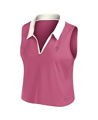 Fanatics Women's Pink Philadelphia Phillies Studio Wellness V-Neck Tank Top